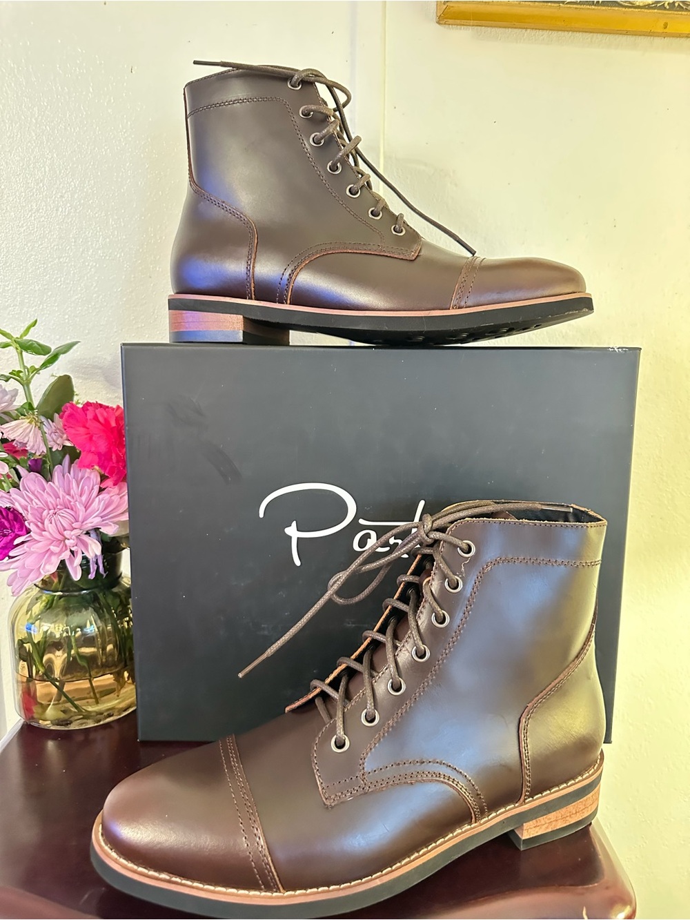 Packed Party Men's Brown Leather Lace-Up Chukka Boots